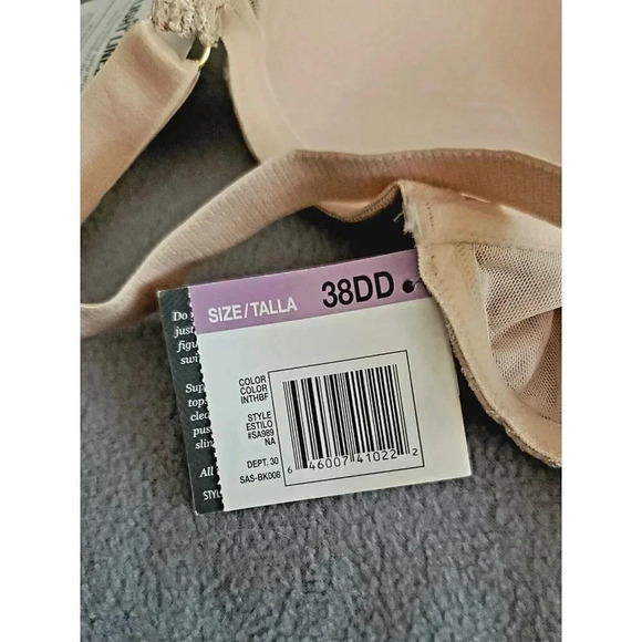 NWT Smart & Sexy Full Support Light Lined Bra Beige In The Buff Size 38DD New - Picture 2 of 6